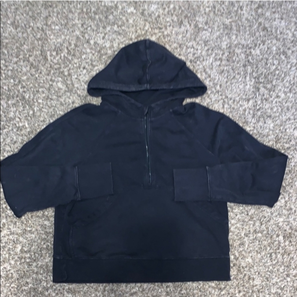 Womens Sz Small JOYLAB Black Mineral Wash Half Zip Pullover. Very NICE
